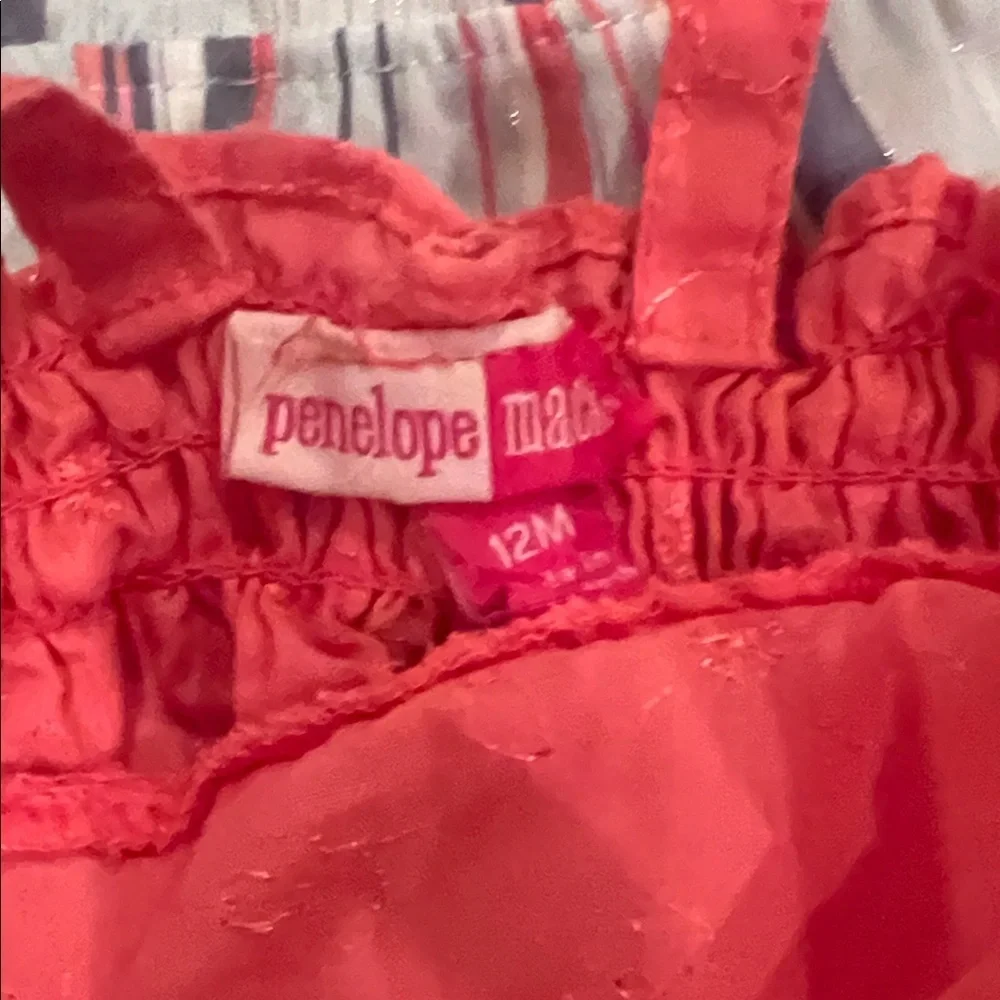 Penelope Mack Baby Girl red white and blue matching set 12M Spring Summer